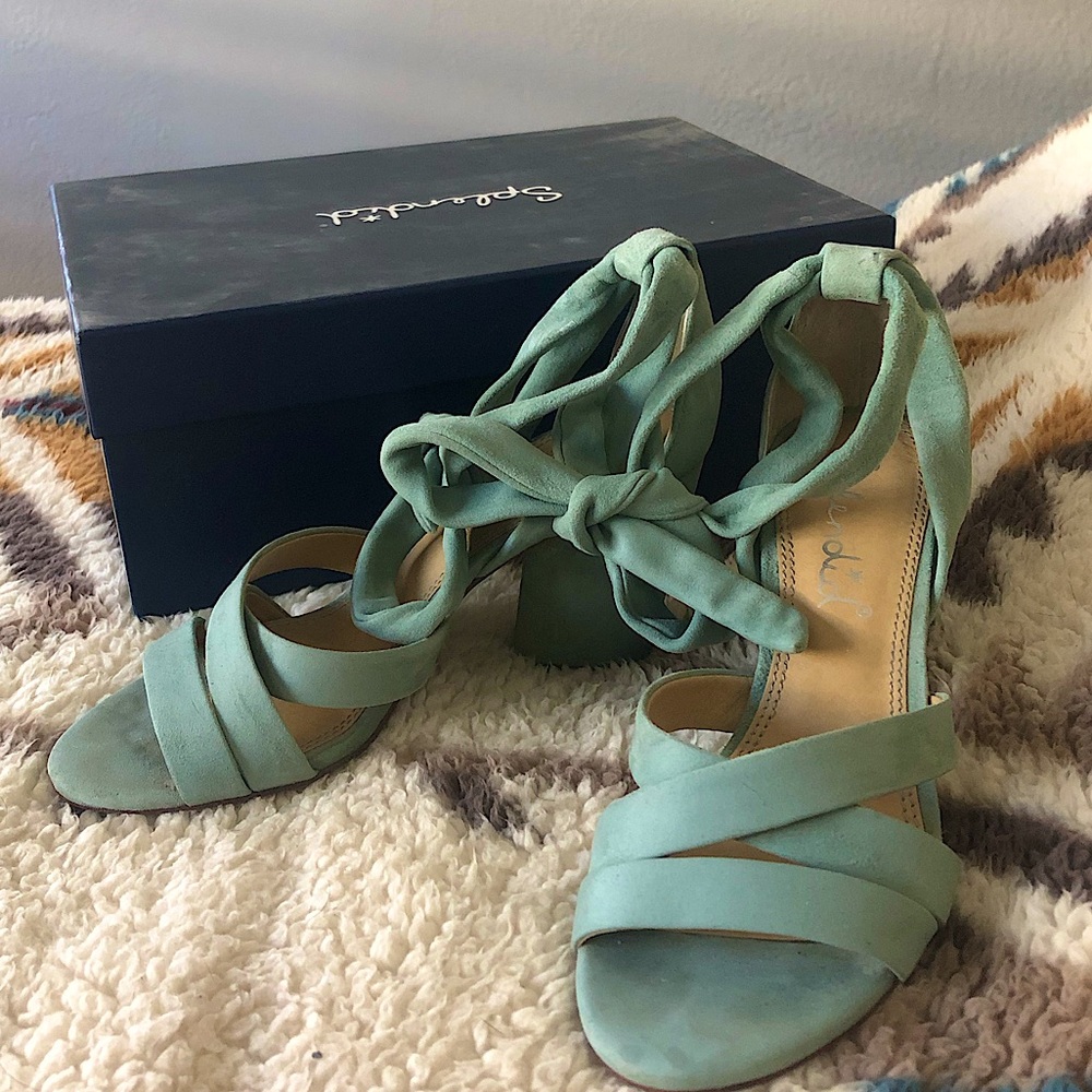 Splendid 3” Suede Sage Green Heels